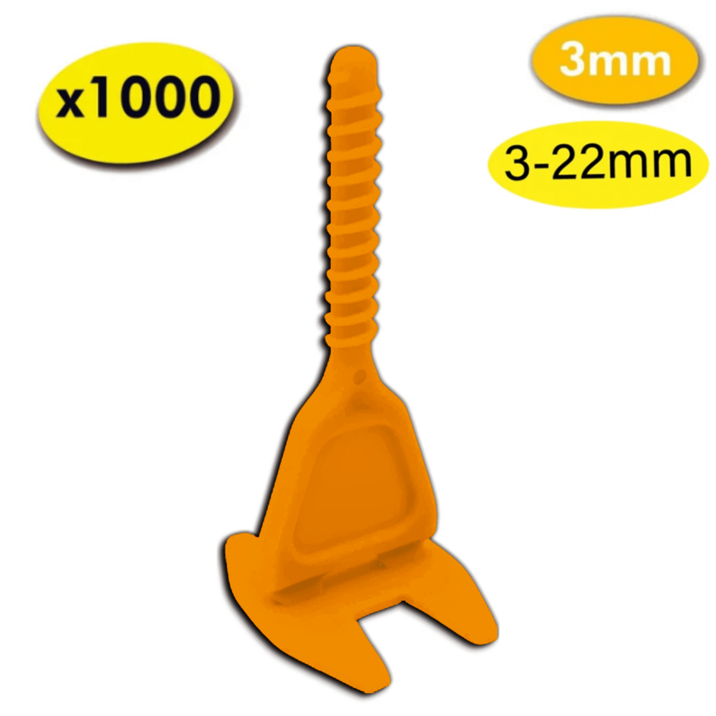 1 000 Croisillons Carrelage Autonivelants XL - 3 mm - Shaffer Pro - Shaffer Pro