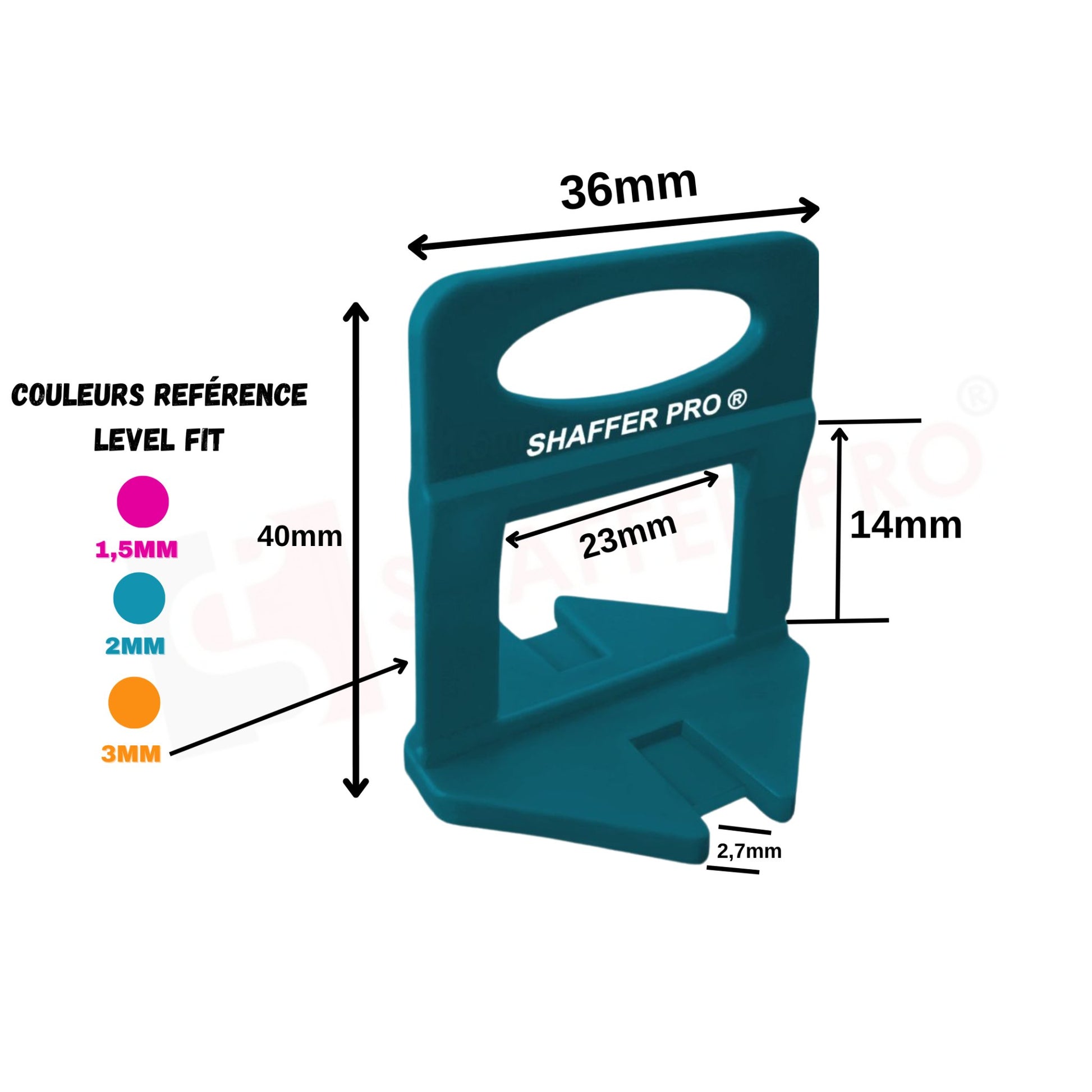 1 000 Croisillons à Cale Autonivelante - 2 mm - Shaffer Pro - Shaffer Pro