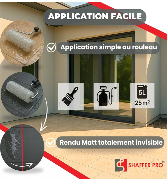 Hydrofuge oléofuge de surface professionnel- hydrofuge toiture/sols/murs & mobiliers travertin - SURFACE PROTEC- Shaffer Pro