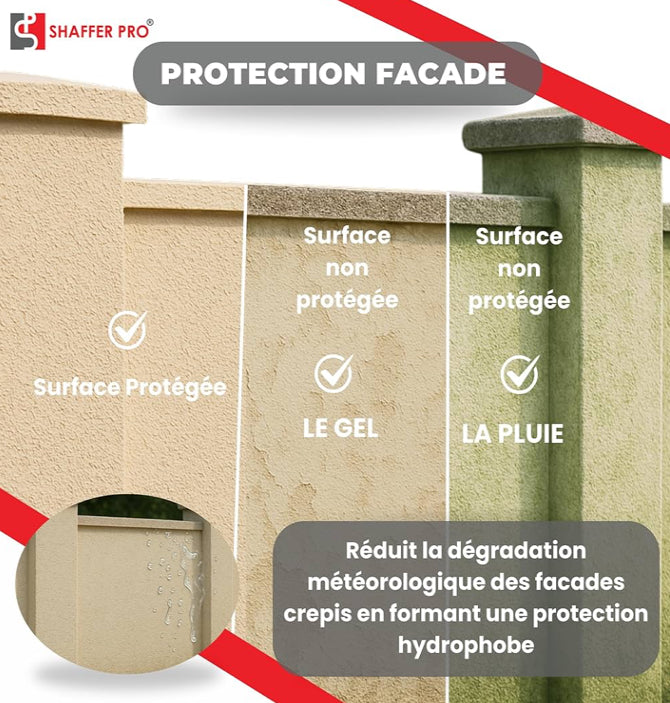 Hydrofuge oléofuge de surface professionnel- hydrofuge toiture/sols/murs & mobiliers travertin - SURFACE PROTEC- Shaffer Pro