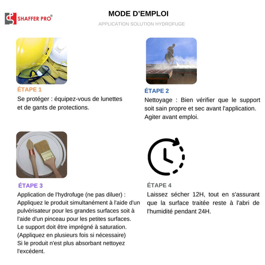 Hydrofuge oléofuge de surface professionnel - hydrofuge toiture/sols/murs - Shaffer Pro - Shaffer Pro