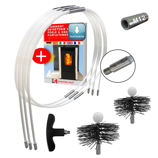 SHAFFER PRO - kit de ramonage pour poêle à granulés 6 mètres - Shaffer Pro